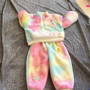 Colorful Tie-Dye Fleece Set